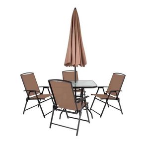 Conjunto Acapulco Mesa Com 4 Cadeiras E Ombrelone Mor