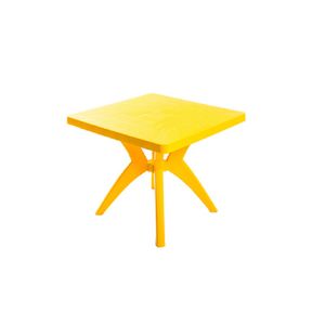 Mesa Quadrada Nature Amarela Forte Plástico