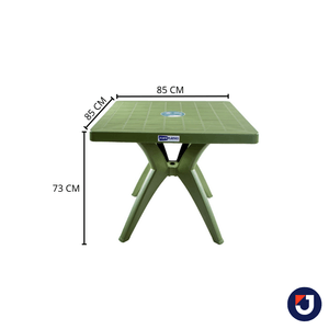 Mesa Quadrada Nature Com Pé X Verde Forte Plástico