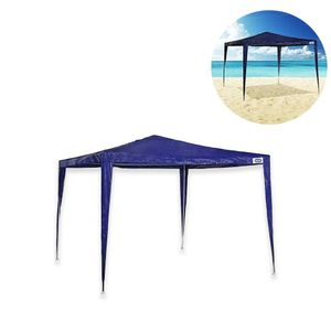 Gazebo 3x3 Metros Rafia Azul Mor