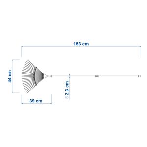 Vassoura Regulável Com 22 Dentes Em Aço Com Cabo De Madeira 120 Cm 77831721 Tramontina