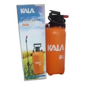 Pulverizador Manual com Compressão Prévia com Jato Regulador 8 Litros Laranja Kala