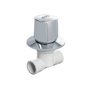 Registros de Pressão Soldável com Canopla 20 Mm Branco e Cromado Herc