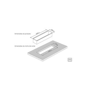 Canal Organizador De Sobrepor Inox 60x18 Cm Tramontina