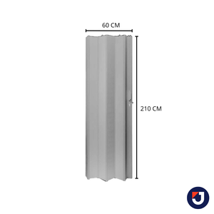 Porta Sanfonada PVC Cinza 0,60x2,10 M (LxA) Novaforma