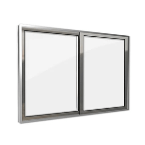 Janela De Aluminío Natural 2 Folhas 100x150 Cm (AXL) Com Vidro Liso Quality/Prime