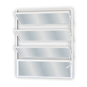 Basculante Alumínio Branco 80x80 Cm (AxL) MGM Esquadria