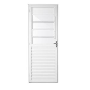 Porta de Alumínio Basculante White 210x80 Cm (AXL) Lado Esquerdo Quality Esquadria