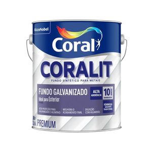 Fundo Galvanizado Coralit Branco Galão 3,6 Litros Coral