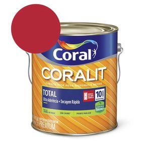 Tinta Coralit Total Esmalte Vermelho 3,6L Coral