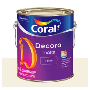Tinta Acrílica Premium Decora Fosca Branco Galão 3,6 Litros Coral