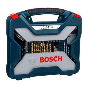 Kit de Pontas e Brocas em Titânio X-Line Para Parafusar e Perfurar com 103 unidades Bosch