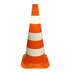Cone De Sinalização PVC 75 Cm Laranja e Branco Worker