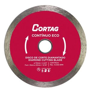 Disco De Corte Diamantado Contínuo Eco 110x20 Mm Cortag