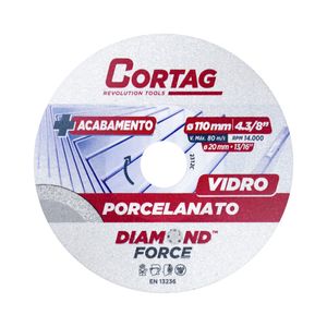 Disco Diamantado 110mm Porcelanato e Vidro Cortag