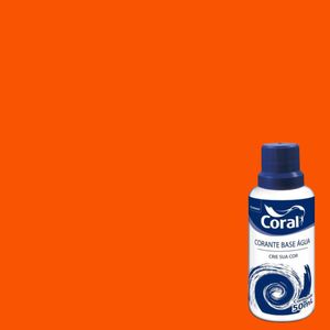 Corante Líquido Base Água Laranja 50ml Coral
