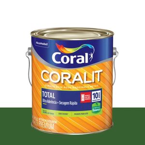 Tinta Esmalte Brilhante Coralit Total Verde Folha 3,6L Coral