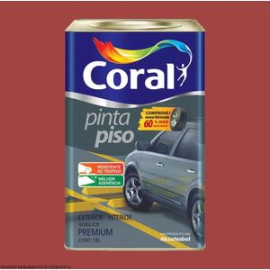 Tinta Para Piso Vermelho Latão 18 Litros Coral