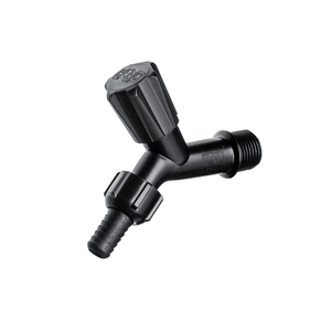 Torneira Jardim 1/2 Com Adaptador Para 3/4 Preto Com Bico Para Mangueira Herc