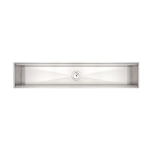 Canal Organizador Aço Inox Sobrepor Acabamento Scotch Brite 90x18 cm Tramontina