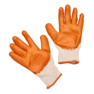 Luva de Malha Banhada Látex Tamanho G Laranja Worker