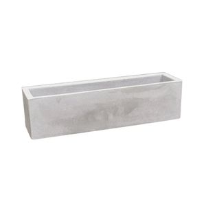 Vaso Cachepot Floreira Flat Cimento Queimado Japi
