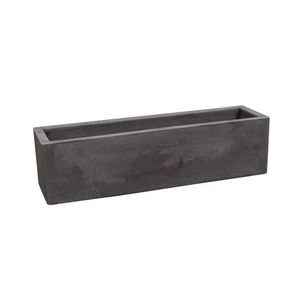 Vaso Cachepot Floreira Flat Preto Ardósia Japi
