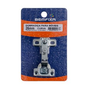 Dobradiça Alta 26 Mm Para Móveis Bemfixa
