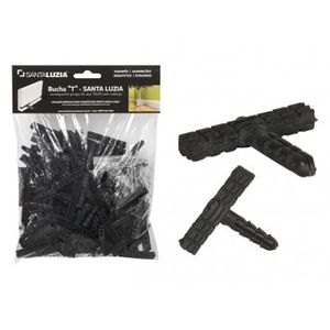 Bucha T de Polietileno Pct 30Un Preto Santa Luzia