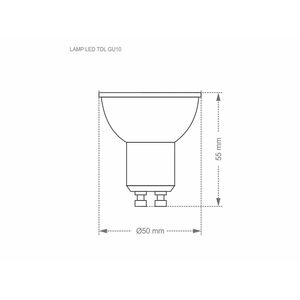 Lâmpada Led Dicróica MR16 TDL35 4,9W 4000K GU10 Taschibra