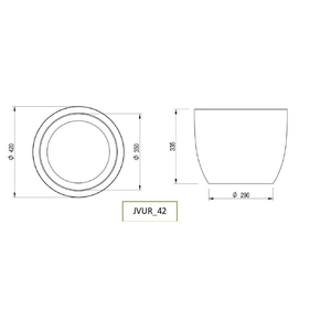 Vaso Decorativo Liso Redondo Macchiato JVURMA42 Japi