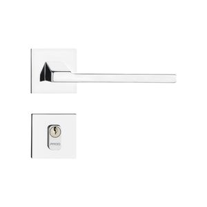 Fechadura Externa Chopin Roseta Quadrada Cromada 55 Mm Pado