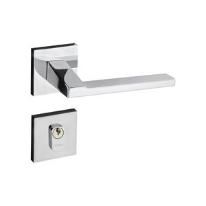 Fechadura Externa Chopin Roseta Quadrada Cromada 55 Mm Pado