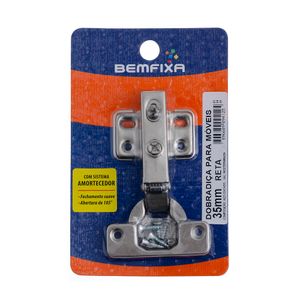 Dobradiça 35 Mm  Reta Fechamento Suave Bemfixa