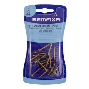 Parafuso Philips Cabeça Chata 4,0x25 Mm 20 Unidades Bemfixa