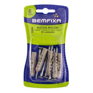 Parafuso Phillips Cabeça Chata Com Bucha 8 Mm 5 Unidades Bemfixa
