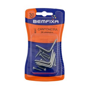 Cantoneira Zincada 30 Mm Abas Iguais 4 Unidades Bemfixa