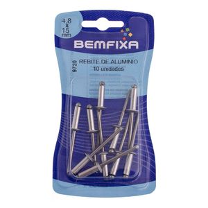Rebite de Alumínio 4,8x15 Mm 10 Unidades Bemfixa