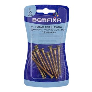 Parafuso Philips Cabeça Chata 5,00x50 Mm 10 Unidades Bemfixa