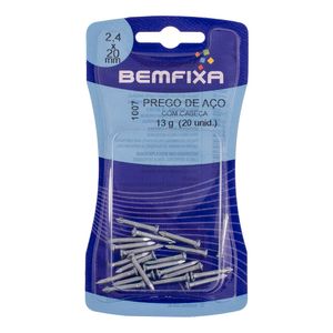 Prego em Aço Com Cabeça 2,40x20 Mm 20 Unidades Bemfixa