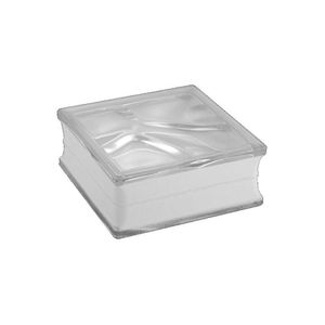 Tijolo De Vidro Wave Transparente 19x19x8 Cm Liege