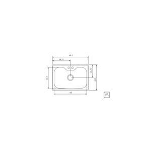 Cuba De Sobrepor Inox 69x49 Cm Morgana 93806/122 Tramontina