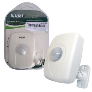 Sensor de Presença de Sobrepor com Lente de 360º Teto com Articulador Bivolt Ilumi