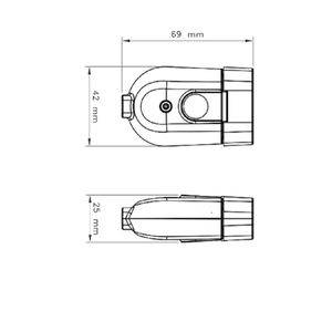 Plugue Fêmea 2P+T 10A 250V Branco Tramontina