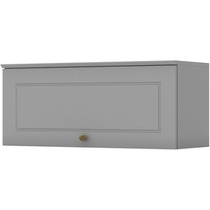 Armário Aéreo Cozinha 80 Cm 1 Porta Basculante 100% MDF Cinza Henn Móveis