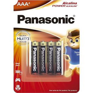 Pilha Alcalina Palito AAA com 4 LR03XAB/4B192 Panasonic