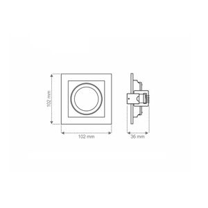 Spot de Embutir Recuado Branco 12W 6500K Taschibra