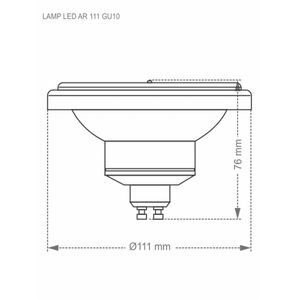 Lâmpada Led AR111 GU10 12W 2700K Taschibra