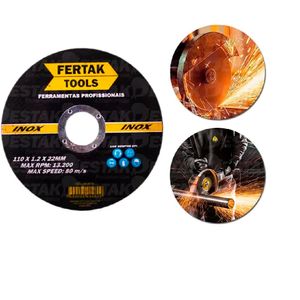 Disco de Corte Inox 180mm Fertak