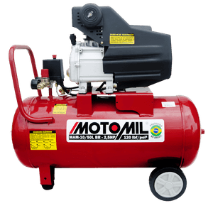 Compressor de Ar 10/50 L BR 2,5HP 120Lbf/p² Bivolt Motomil